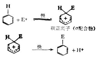 四、苯环上亲电取代反应的历程